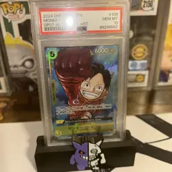 One Piece CCG Monkey.D.Luffy Alternate OP07-109, PSA 10 Gem Mint Japanese - Image 1