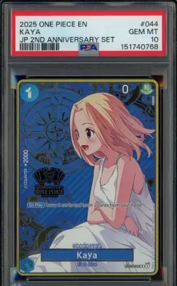 2025 One Piece KAYA JP 2nd Anniversary Set #044 English Version PSA 10 GEM MINT - Image 1