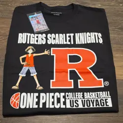 Monkey D. Luffy US Voyage College Basketball Promo Card and T-Shirt - Image 1