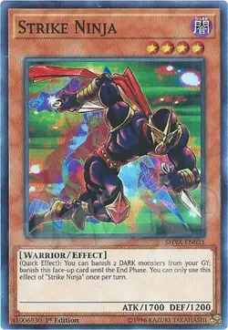 Yugioh - Strike Ninja - 1st Edition Super Rare NM - Free Holo Card - Image 1