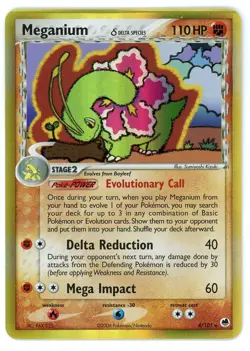 Meganium Holo 4/101 EX Dragon Frontiers Pokemon Card - Image 1