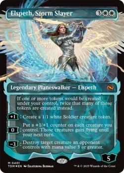 MTG English Elspeth, Storm Slayer (Showcase) NM Foil Tarkir: Dragonstorm - Image 1