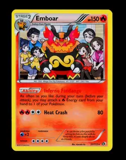 2013 Pokemon EMBOAR Legendary Treasures HOLO RARE Black & White Set Card 27/113 - Image 3