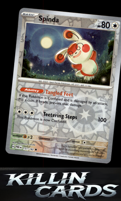 Reverse Holofoil Spinda 151/182 Pokemon Common SV04: Paradox Rift Card NM - Image 1
