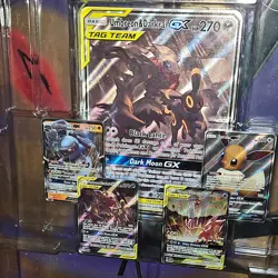 Pokemon TCG TAG TEAM GX Holo 4-Card Lot Umbreon Darkrai Espeon Deoxys - Image 1