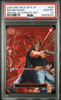 PSA 10 Ben Beckman SR SP OP09-009 ONE PIECE Card Japanese - Image 1