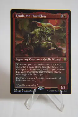 Krark, the Thumbless (Foil Etched) 574 Commander Legends NM English 981 - Image 1