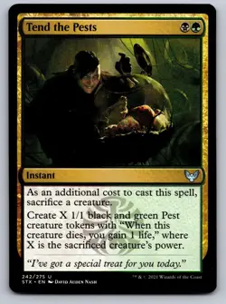 Tend the Pests 242 Uncommon Strixhaven: School of Mages Magic: The Gathering LP - Image 1