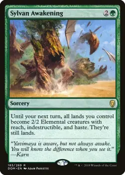 Sylvan Awakening 183 Rare Dominaria Lightly Played - Image 1