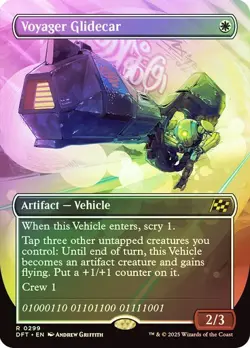 Voyager Glidecar (Borderless) 299 Foil NM MTG Aetherdrift Magic - Image 1