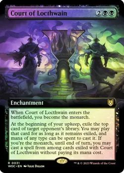 Court of Locthwain Foil Extended Art Wilds of Eldraine NM MTG - Image 1