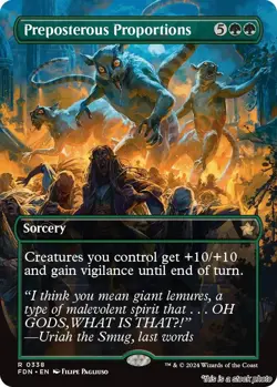Preposterous Proportions (Borderless) [FDN - 338] - NM TCG MTG - Image 1
