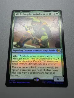 Michelangelo, Weirdness to 11 Foil R 0121 TMNT TMT NM/M - Image 1