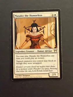 Masako the Humorless Champions of Kamigawa MP MTG Magic the Gathering a - Image 1
