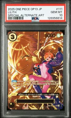 PSA 10 Lilith SR SP OP07-111 2025 ONE PIECE Card Japanese - Image 1