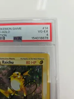 PSA 4 1ST EDITION 1999 Base Set Shadowless Raichu 14/102 Holo Foil Pokemon - Image 4