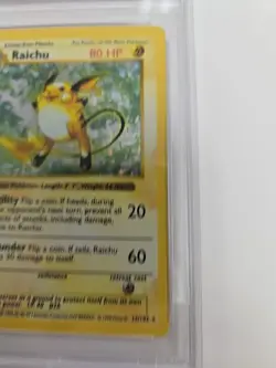 PSA 4 1ST EDITION 1999 Base Set Shadowless Raichu 14/102 Holo Foil Pokemon - Image 5