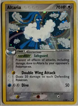 Altaria 1/107 Deoxys Holo Rare Pokemon TCG LP + - Image 1