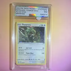 Pokemon Rayquaza SWSH Promo SWSH029 Black Star Cosmos Holo AGS 10 - Image 1