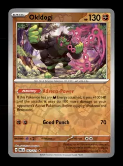 Pokemon TCG SV: Prismatic Evolution Okidogi Rare Reverse Holo - Image 1
