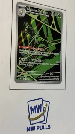 Pokemon Team Rocket's Spidops 187/182 Sv10: Destined Rivals Illustration Rare H… - Image 2