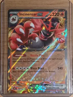 Incineroar ex 034/162 TEF 034/162 Pokemon SV05: Temporal Forces Double Rare NM. - Image 1