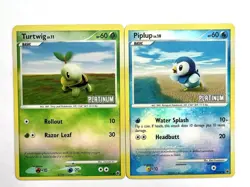 Piplup + Turtwig Stamped [Platinum] - Burger King Promos Pokemon TCG Light Play - Image 1