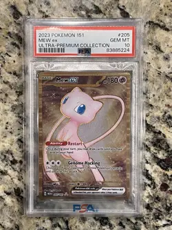 Pokemon 151 Mew ex Metal Promo 205/165 Hyper Rare Ultra Premium PSA 10 Gem Mint - Image 1