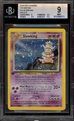 Pokemon Slowking Neo Genesis 1st Edition Holo Rare #14 BGS 9 Mint - Image 1
