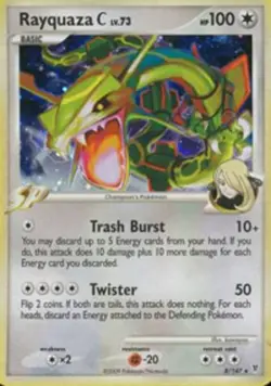 Heavily Played Rayquaza [C] - 8/147 - Holo Rare Pokemon Supreme Victors - Image 1