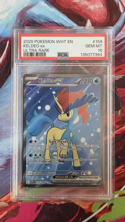 Pokemon Keldeo EX 159/086 White Flare Ultra Rare PSA 10 - Image 1