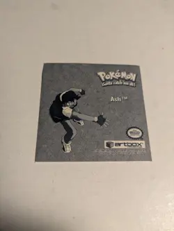 1999 Artbox Pokemon Series 1 Sticker Pr07 Ash - Image 3