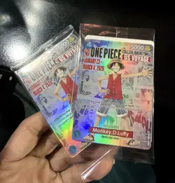 Bandai One Piece College Basketball US Voyage Monkey D. Luffy Holo Card - Image 1
