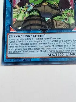 Blackbeard The Plunder Patroll Catain Blcr-En094 Holo Yu Gi Oh Card 2020 - Image 2