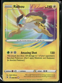 Raikou - Holo - 50/185 Vivid Voltage - Pokemon TCG - 2020 - Image 1