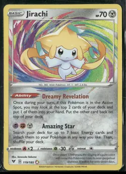 2020 Pokemon TCG Jirachi #119/185 Sword Shield Vivid Voltage Holo - Image 1