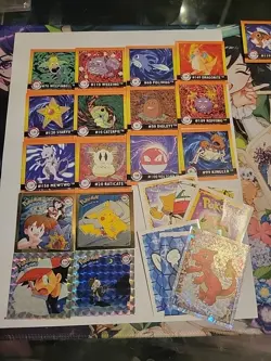 Lot Of Pokemon Merlin Sticker Series 1 Topps - Regular & Foil - Image 1