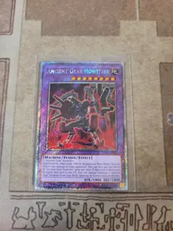 YUGIOH ANCIENT GEAR HOWITZER RA03-EN035 PLATINUM RARE 1ST ED NM - Image 1
