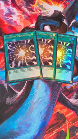3x Super Polymerization CH01-EN033 Ultra Rare 1st Ed NM Yugioh! Playset - Image 1