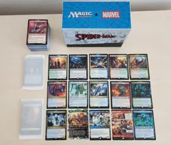MTG Marvel Spider-Man Non-Foil Lot 185 Cards + Gwenom, Remorseless Promo Bundle - Image 1