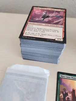 MTG Marvel Spider-Man Non-Foil Lot 185 Cards + Gwenom, Remorseless Promo Bundle - Image 3
