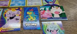 Pokemon Mixed Card Lot Johto Series Croconaw Die Cut Wobbuffet Sticker Snubbull - Image 5