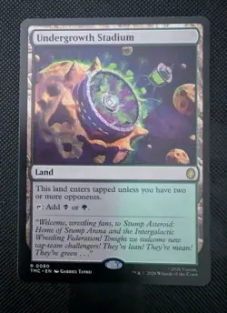 MTG Teenage Mutant Turtles Commander Rare UNDERGROWTH STADIUM NM - Image 1