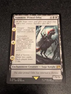 Summon Primal Odin - FIN 121 FFXIV Rare Final Fantasy Magic the Gathering MTG - Image 1