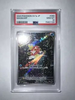 Pokemon Magikarp 080/073 Triplet Beat Art Rare Holo PSA 10 Japanese Full Art - Image 1