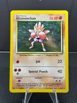 Pokemon TCG Hitmonchan Base Set Holo - Image 1