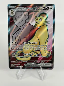 Pokemon TCG Team Rockets Persian EX Full Art 219/182 Destined Rivals NM - Image 1
