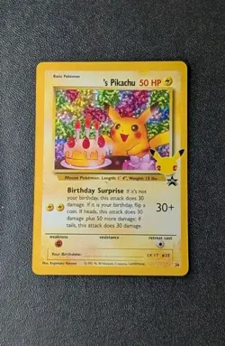 2021 Pokemon Celebrations-Classic Collection Birthday ______'s Pikachu Holo #24 - Image 1
