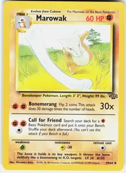 Marowak 39/64 Uncommon Jungle Pokemon Unlimited NM/M - Image 1