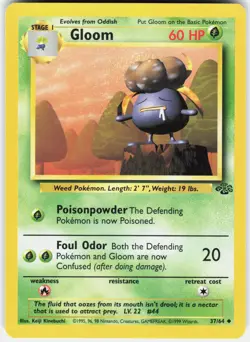 Gloom 37/64 Uncommon Jungle Pokemon Unlimited NM/M - Image 1